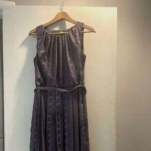 Eva Franco Purple Sleeveless Dress with Belt